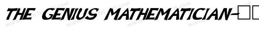 THE GENIUS MATHEMATICIAN字体转换